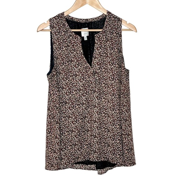 Hatch x J. Crew Floral Print Sleeveless Top Black Pink Maternity Size M/L - Picture 1 of 9